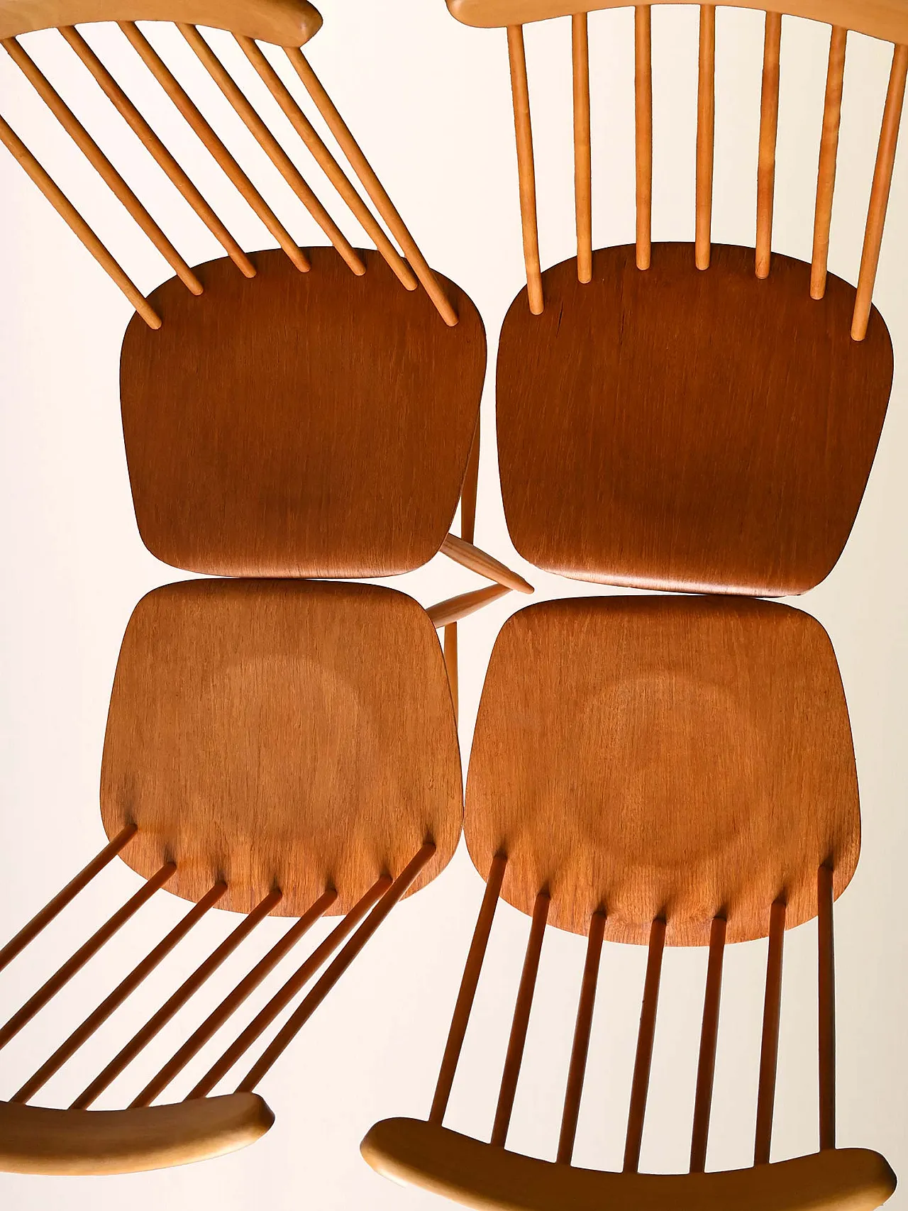Set of 4 Scandinavian Fanett chairs by Ilmari Tapiovaara 10