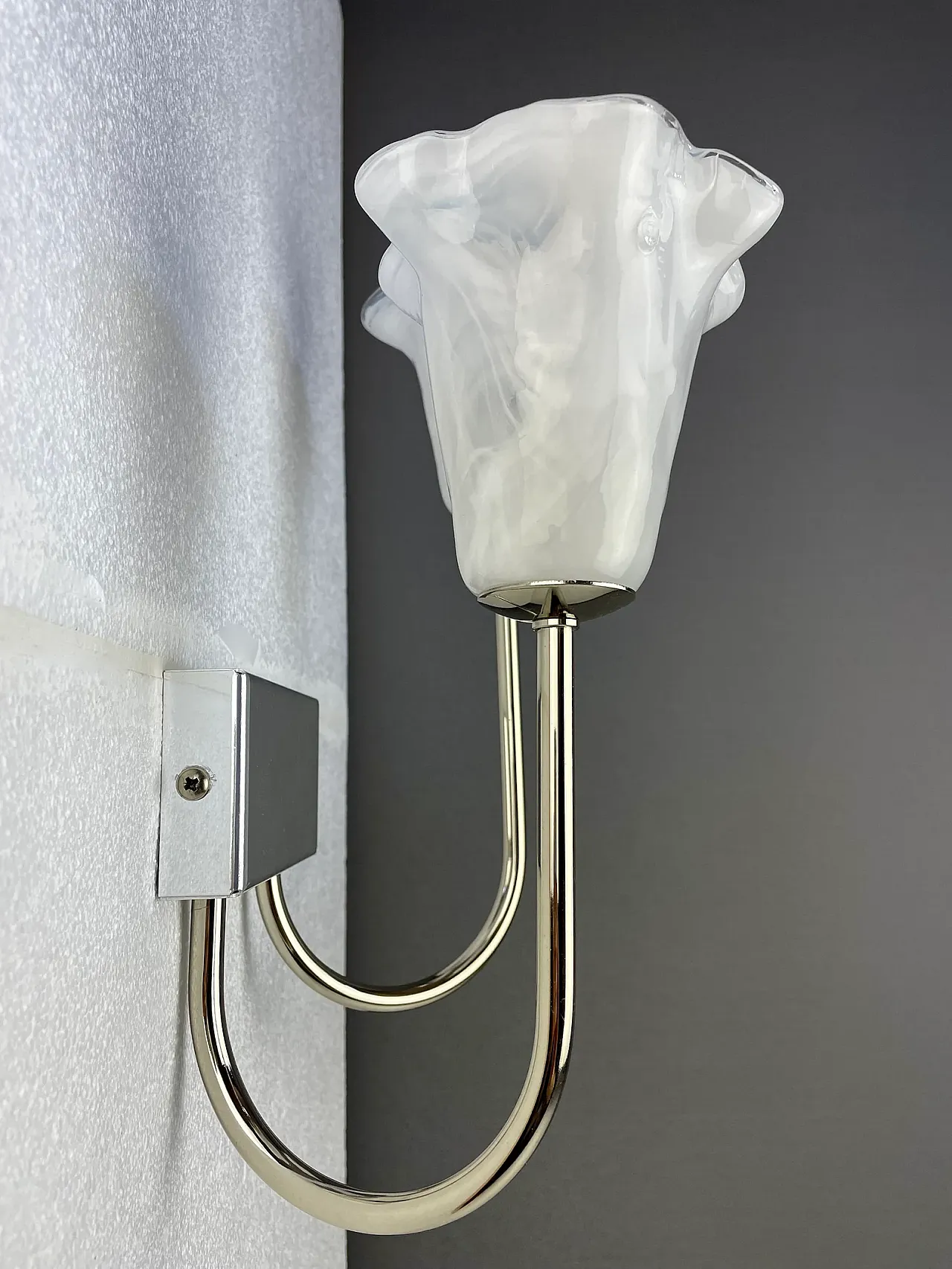 Pair of La Murrina wall lights in Murano glass and steel, 1990s 6