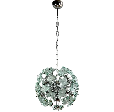 Lampadario Sputnik in cristallo attribuibile a ZeroQuattro, fine '900