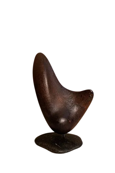 Cristiano Nicoletta, scultura astratta in legno, anni '60