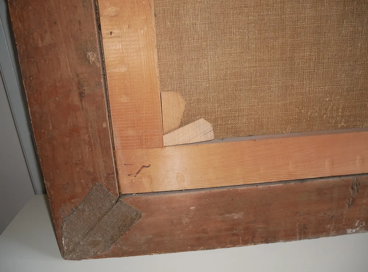 Oil landscape, painting with contemporary frame, 18th century 8