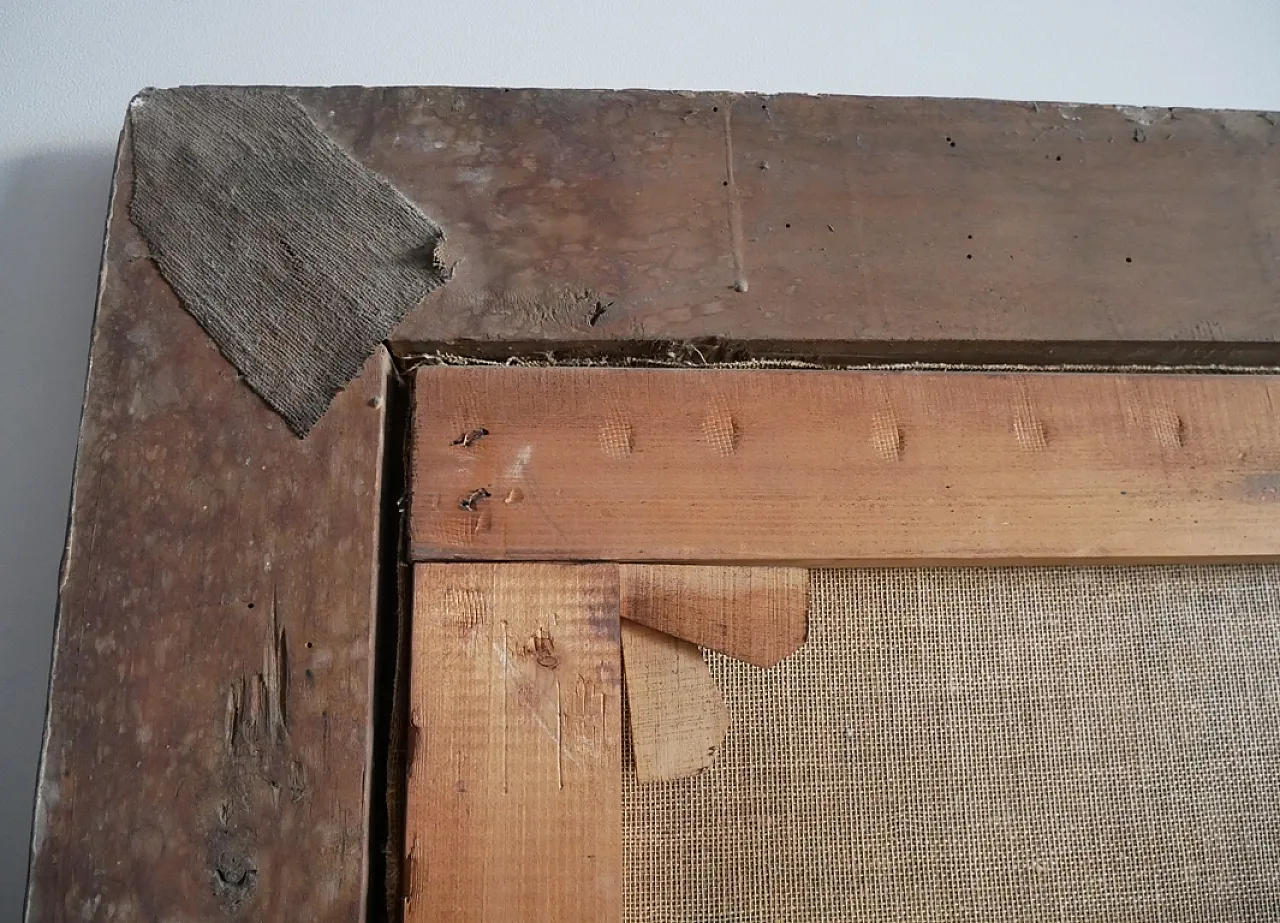 Oil landscape, painting with contemporary frame, 18th century 9