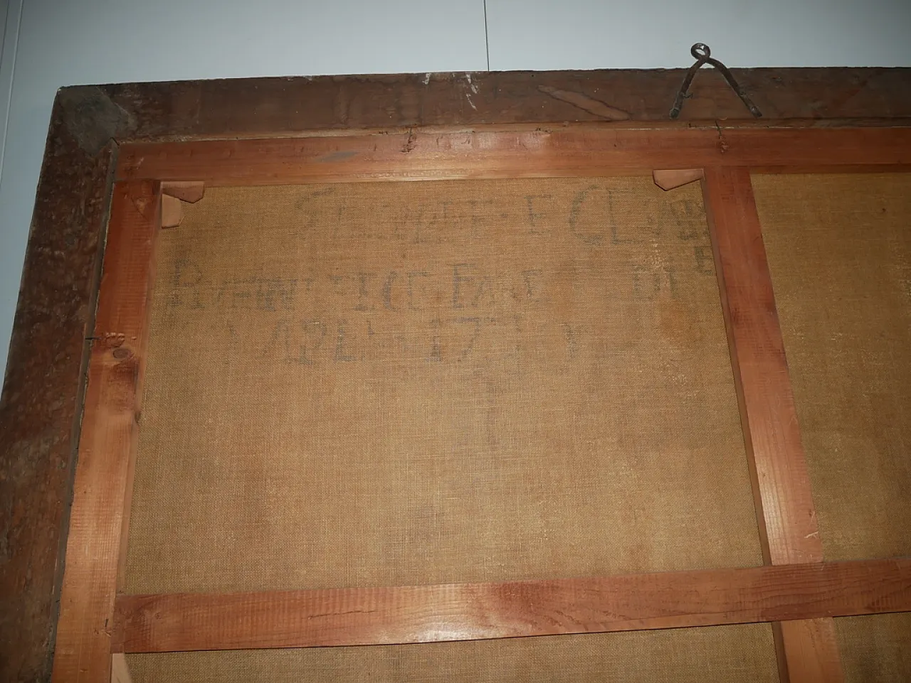 Oil landscape, painting with contemporary frame, 18th century 11