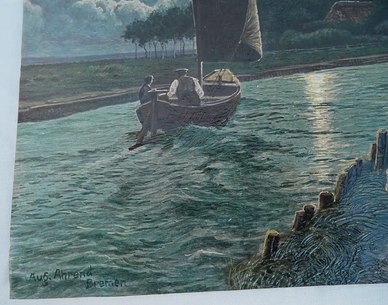 Framed print Night river landscape, 30a 6