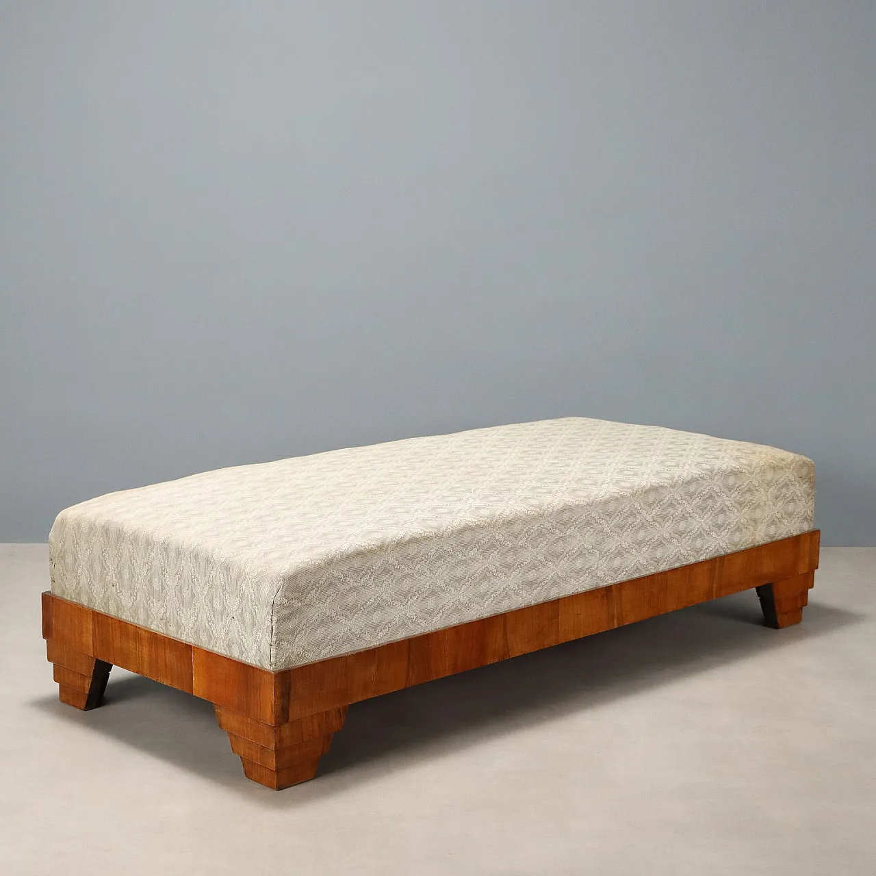 Letto singolo in stile Art Déco in legno, anni '50 1