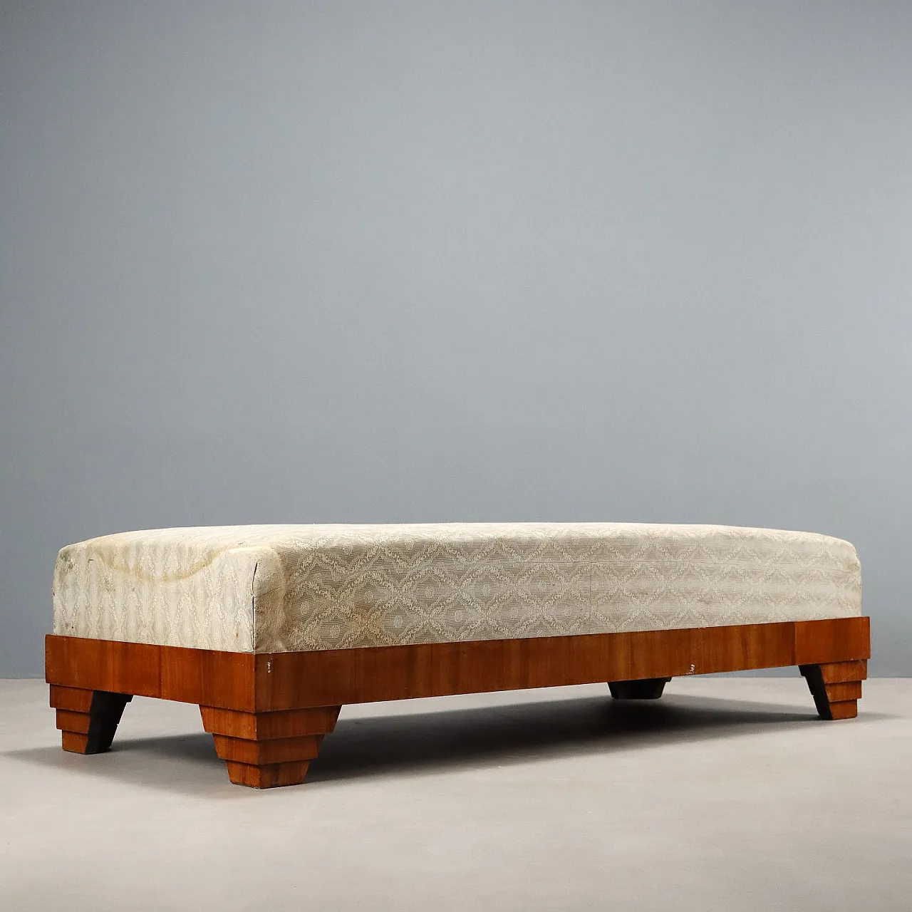 Letto singolo in stile Art Déco in legno, anni '50 6