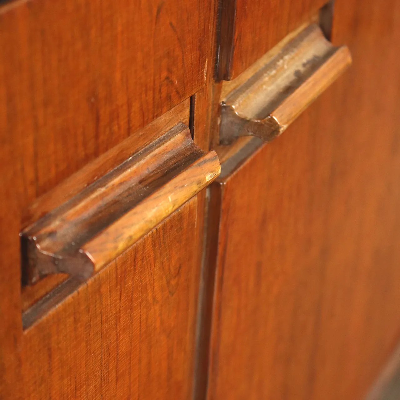 Wooden cabinet with glass shelf, 1960s 7