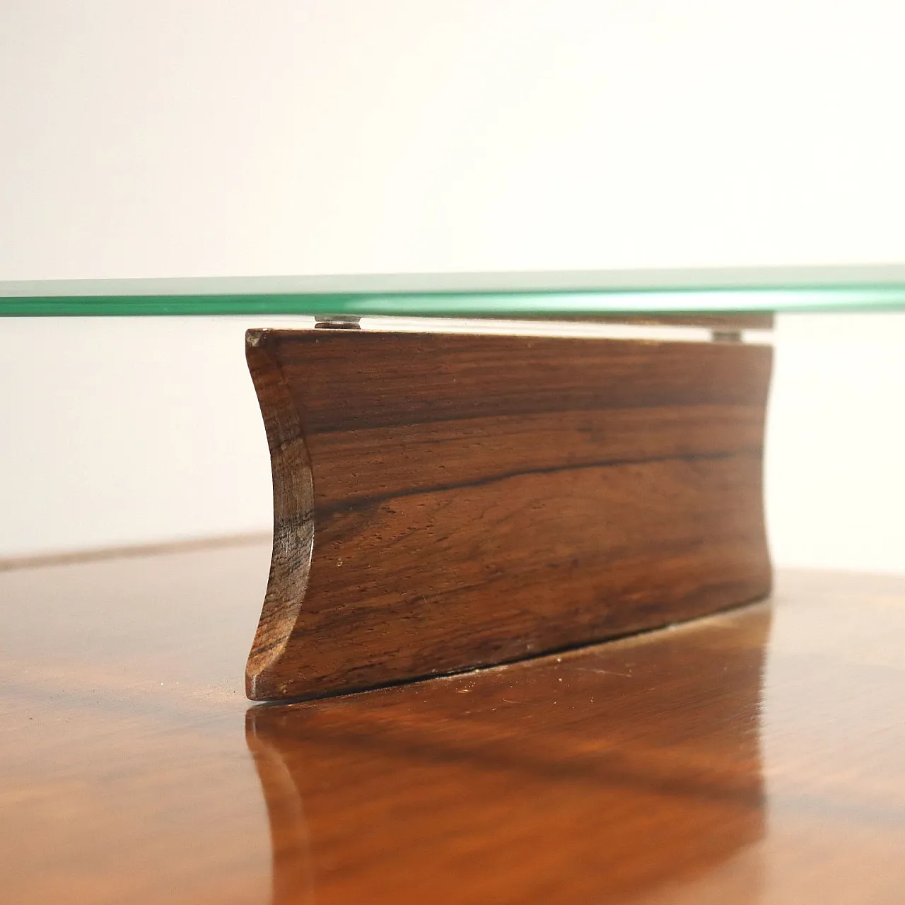 Wooden cabinet with glass shelf, 1960s 8