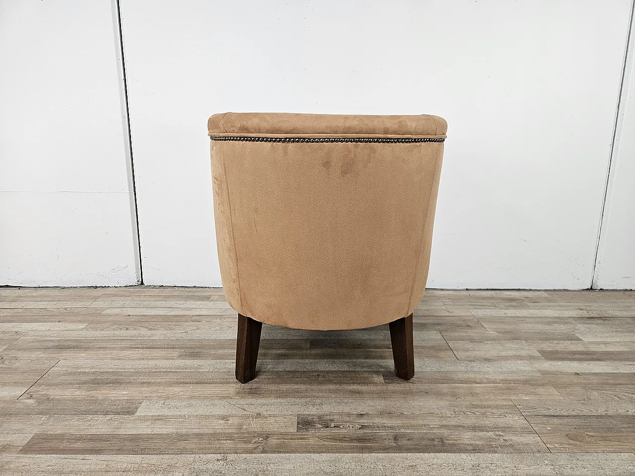 Poltrona Art Decò in noce e velluto, 1940 3