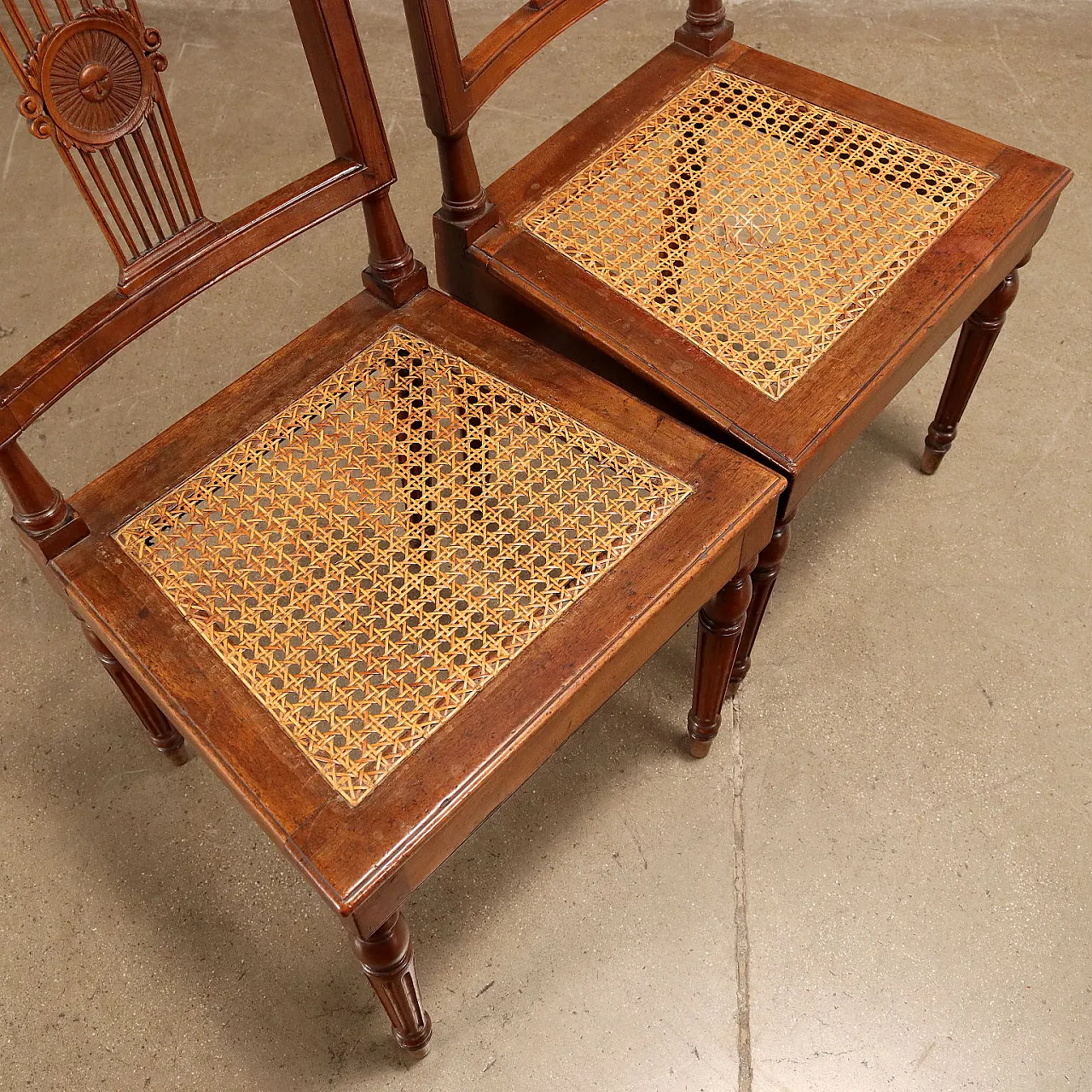Pair of Neoclassical chairs, 18th century 8