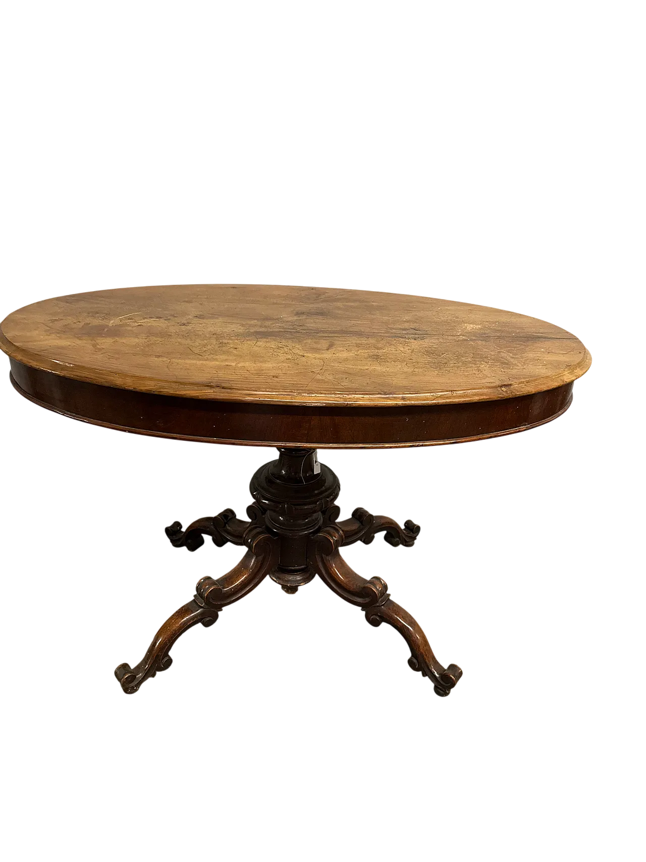 Tavolino ovale in noce massello L. Filippo, '800 10