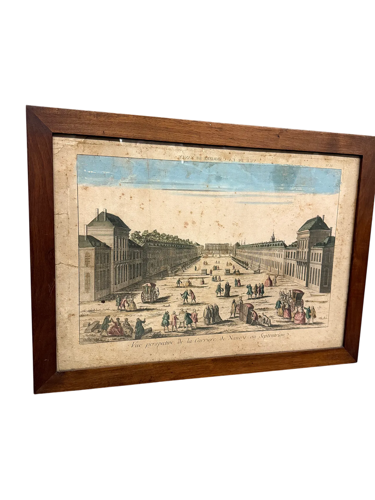 Incisione dipinta Vue de la Carriere de Nency au Septentrio, '800 11