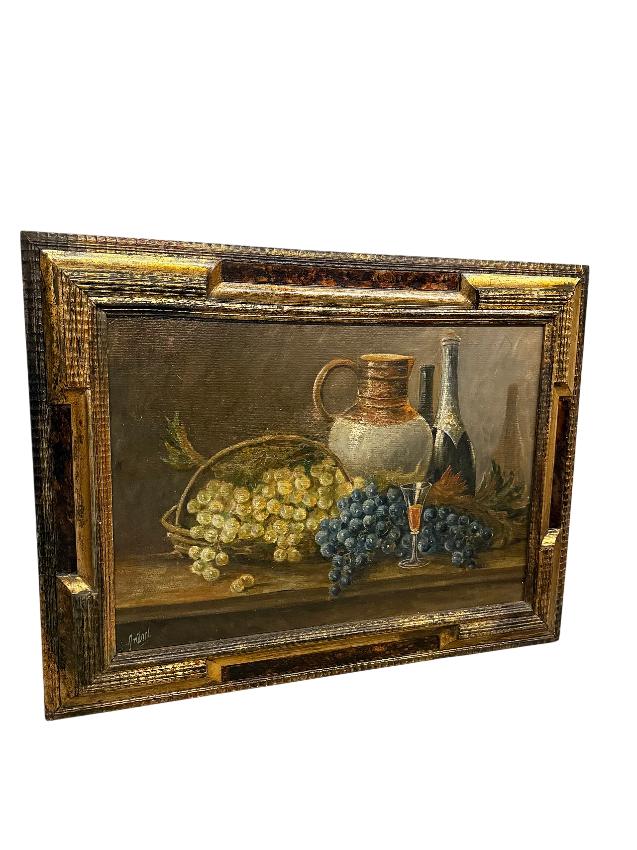 Dipinto olio su cartone di scuola francese 1930 11