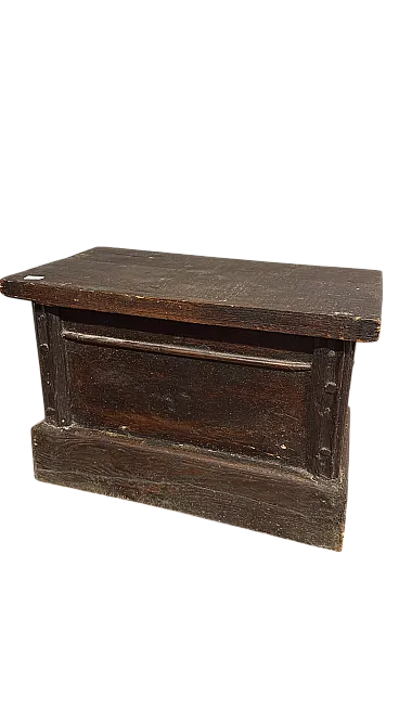 Piccolo baule portagioie in castagno, '900