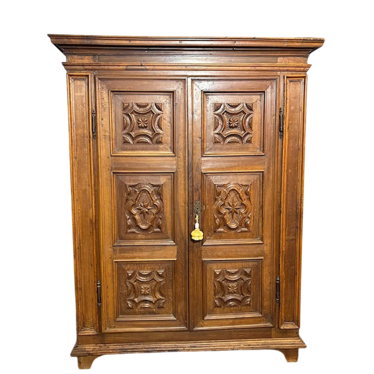 Stipo armadio Piemonte ante bugnate noce, '600 24