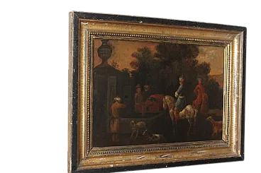 Dipinto olio su tela Fiammingo orientalista, primi '800