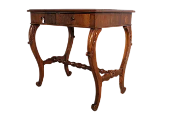 Scrivania scrittoio Luigi Filippo noce Toscano,  metà '800