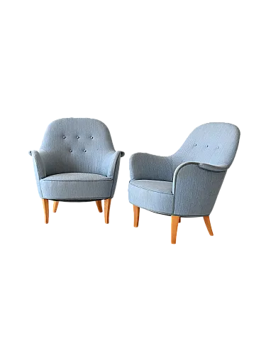 Pair of Carl Malmsten vintage armchairs Samsas