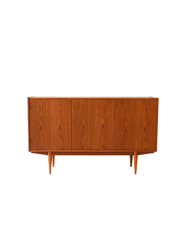 Scandinavian Highboard in Teak with triple compartment