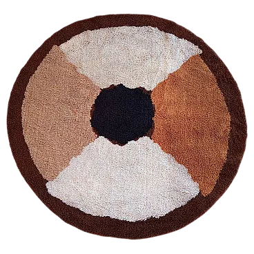Round carpet in wool, desso - Netherlands, 1970