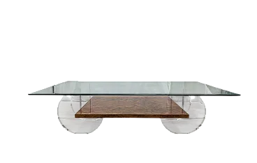 Tavolino da caffè in stile Hollywood Regency, anni '70