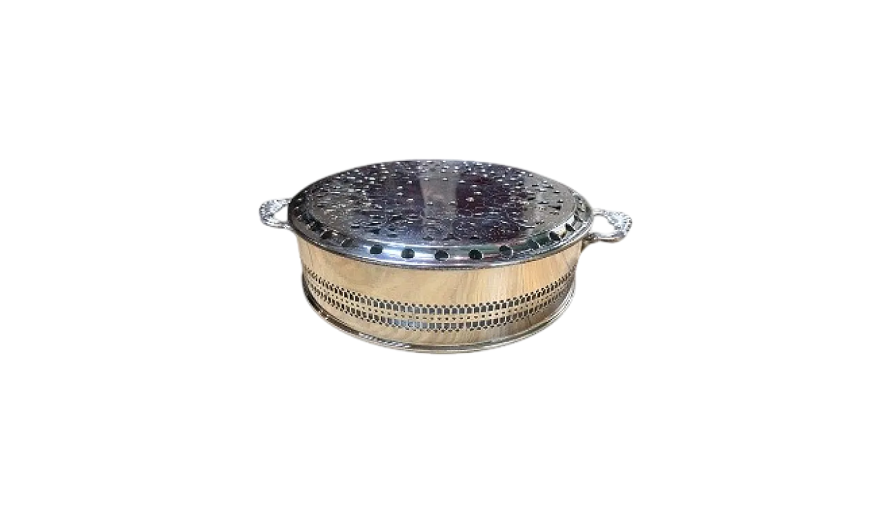 Silver plated chafing dish, 90s 7