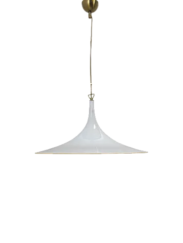 Murano glass amber cone chandelier from the 1970s