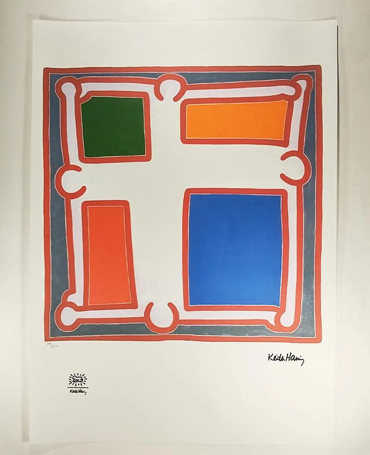 Keith Haring Limited Edition Lithograph numbered in pencil, 1990s 2