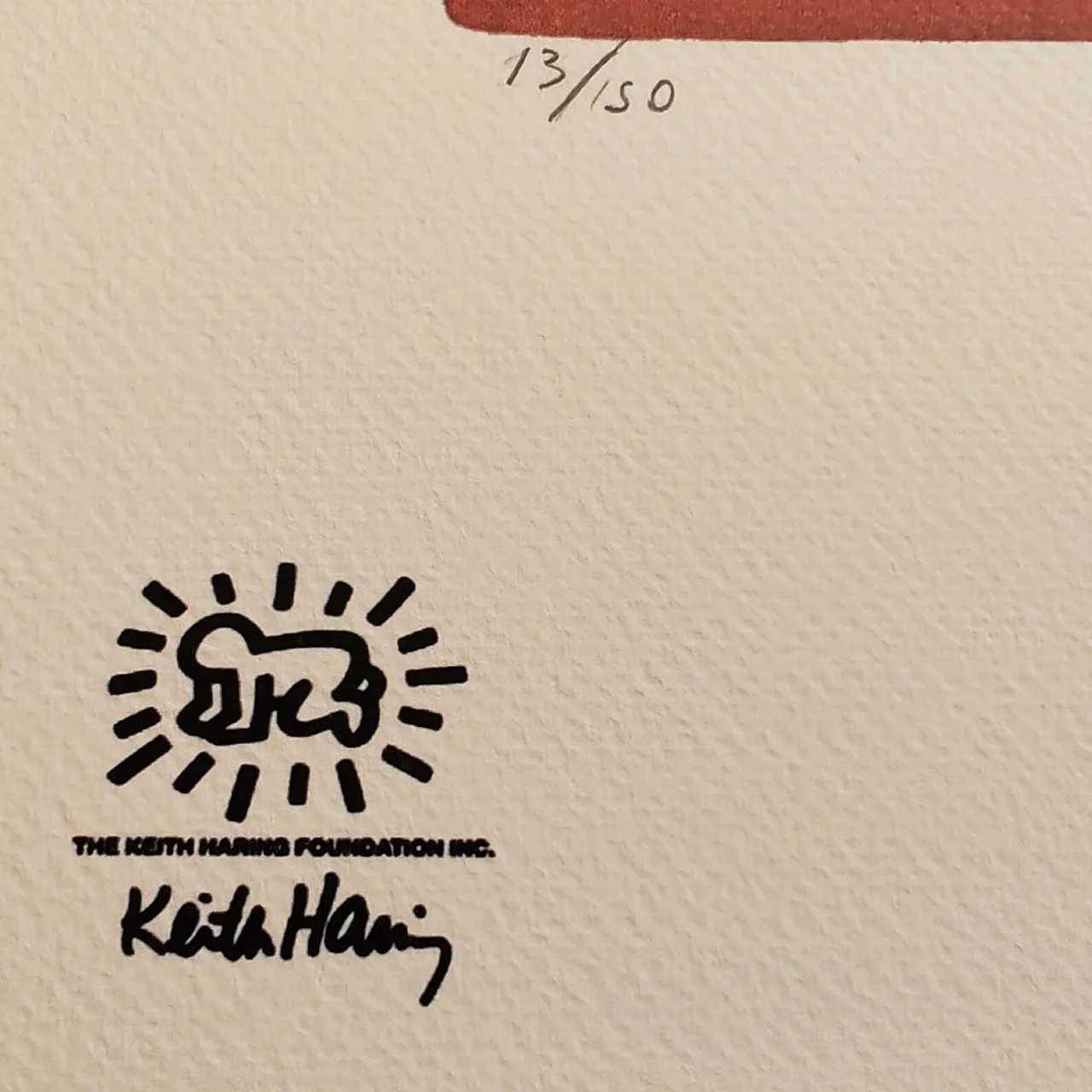 Keith Haring Limited Edition Lithograph numbered in pencil, 1990s 5