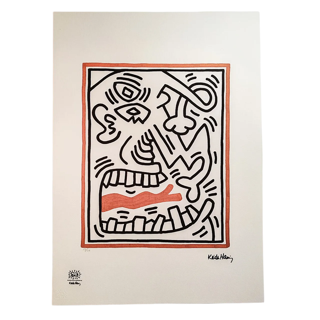 Keith Haring Limited Edition Lithograph numbered in pencil, 1990s 6