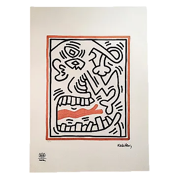 Keith Haring Limited Edition Lithograph numbered in pencil, 1990s