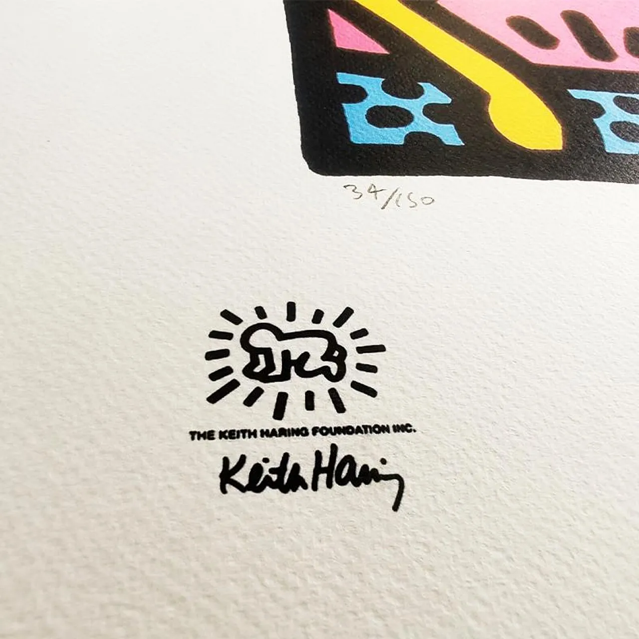 Keith Haring Limited Edition Lithograph numbered in pencil, 1990s 4