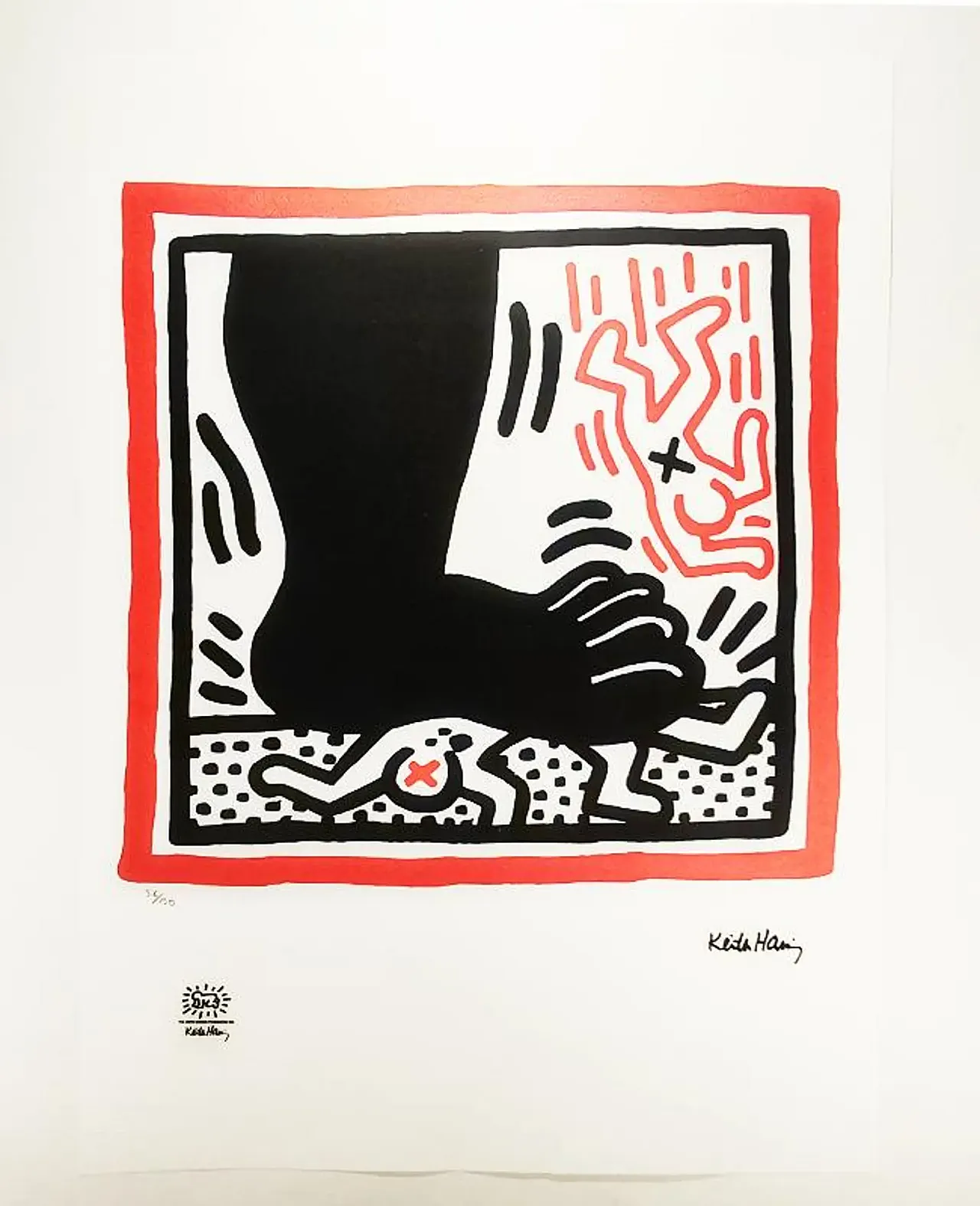 Keith Haring Limited Edition Lithograph Numbered in pencil, 1990s 1