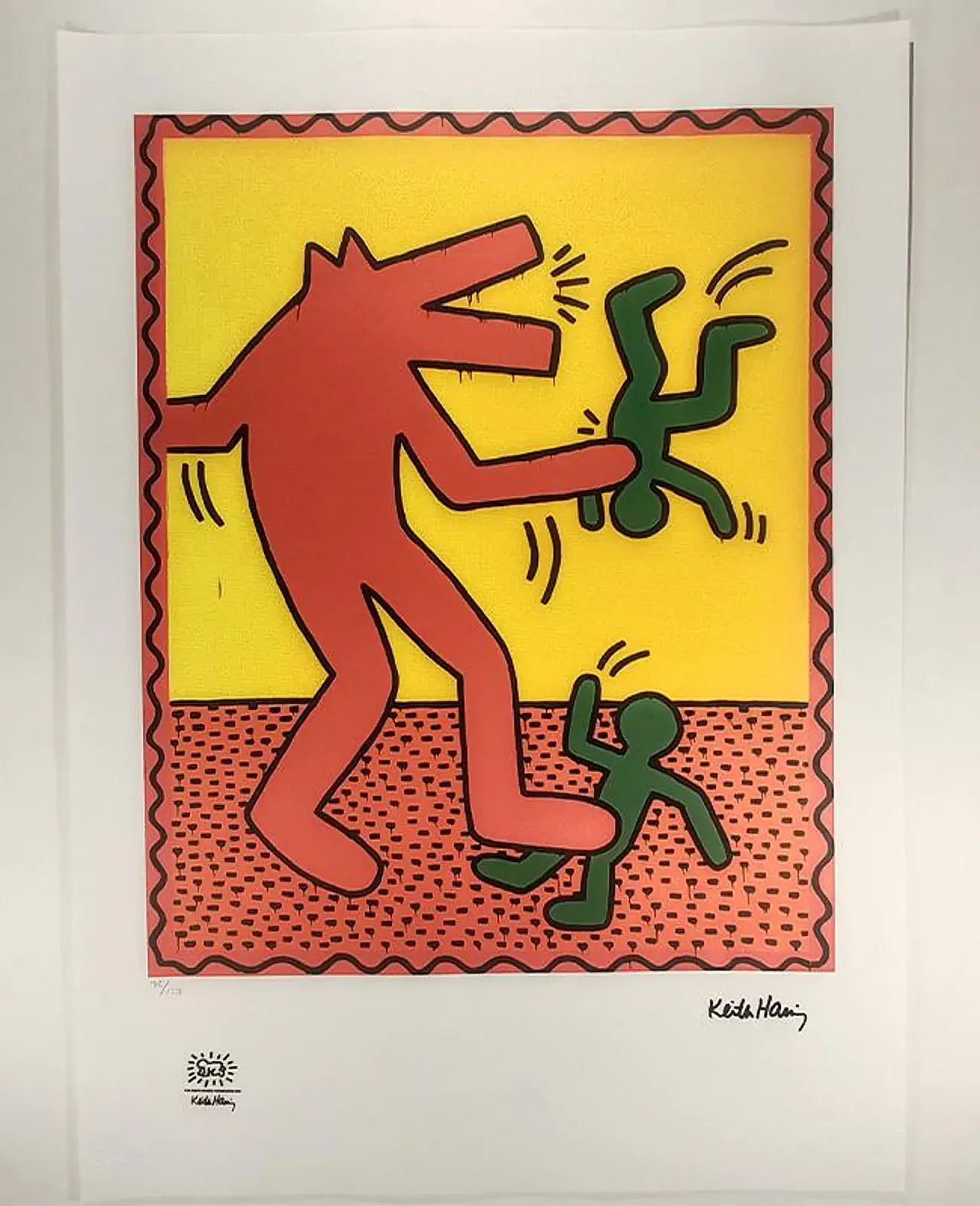 Keith Haring Limited Edition Lithograph Numbered in pencil, 1990s