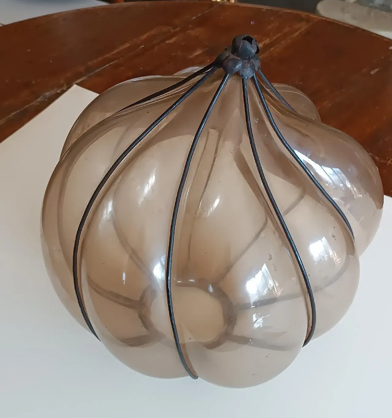 Murano blown glass lamp, early 20th century 5