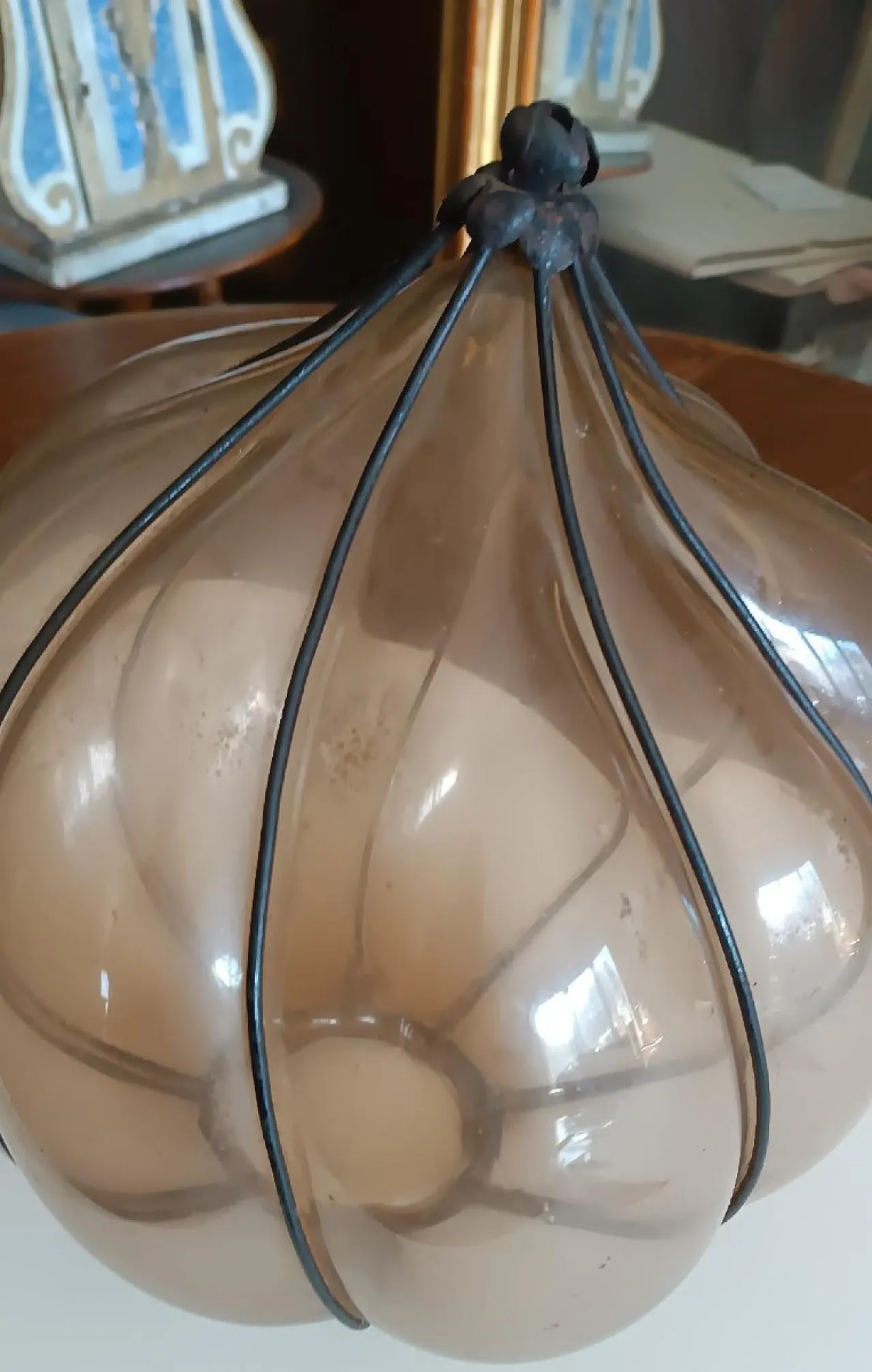 Murano blown glass lamp, early 20th century 7