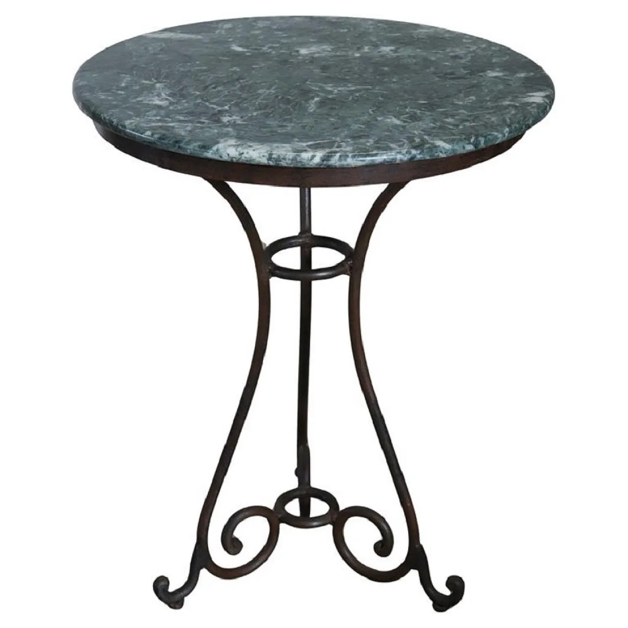 Indoor or outdoor coffee table in iron and marble, 1980s 1