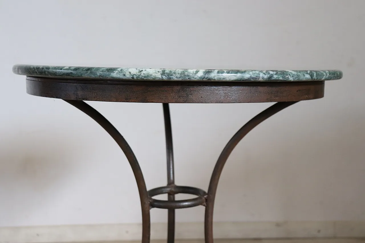 Indoor or outdoor coffee table in iron and marble, 1980s 5