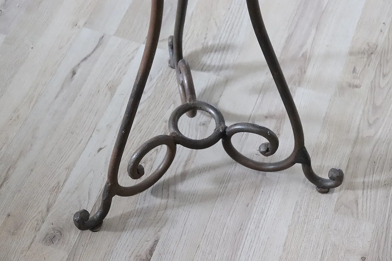 Indoor or outdoor coffee table in iron and marble, 1980s 7