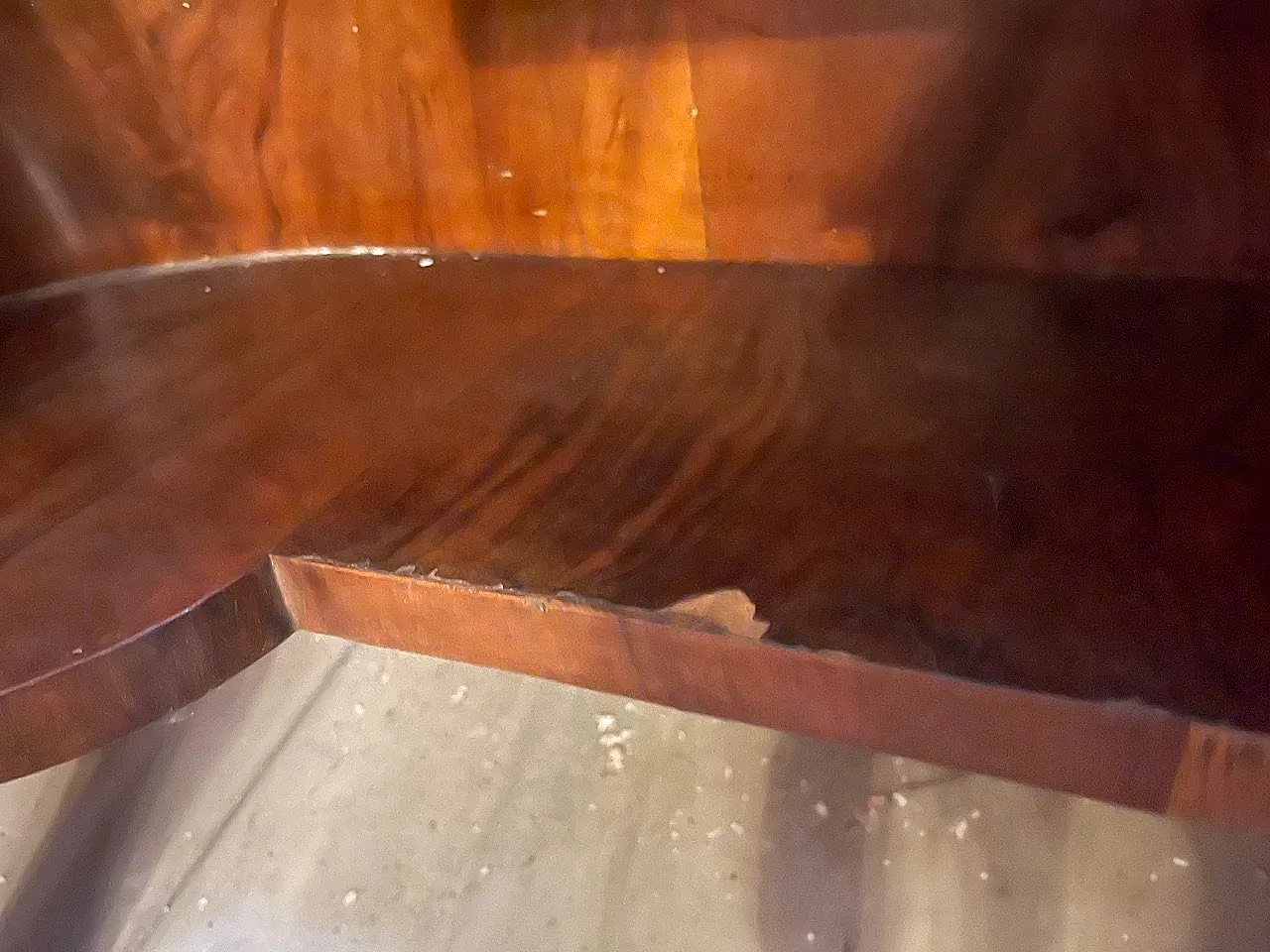 Toeletta in legno Art Déco con specchio regolabile, anni '50 4