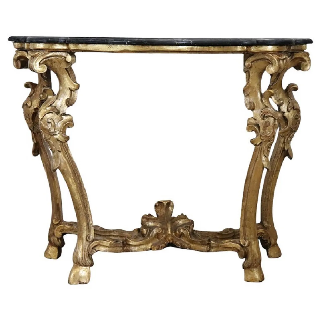 Gilded and carved LouiS XV console, 18th century 1