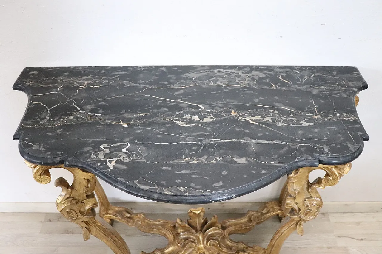 Gilded and carved LouiS XV console, 18th century 9