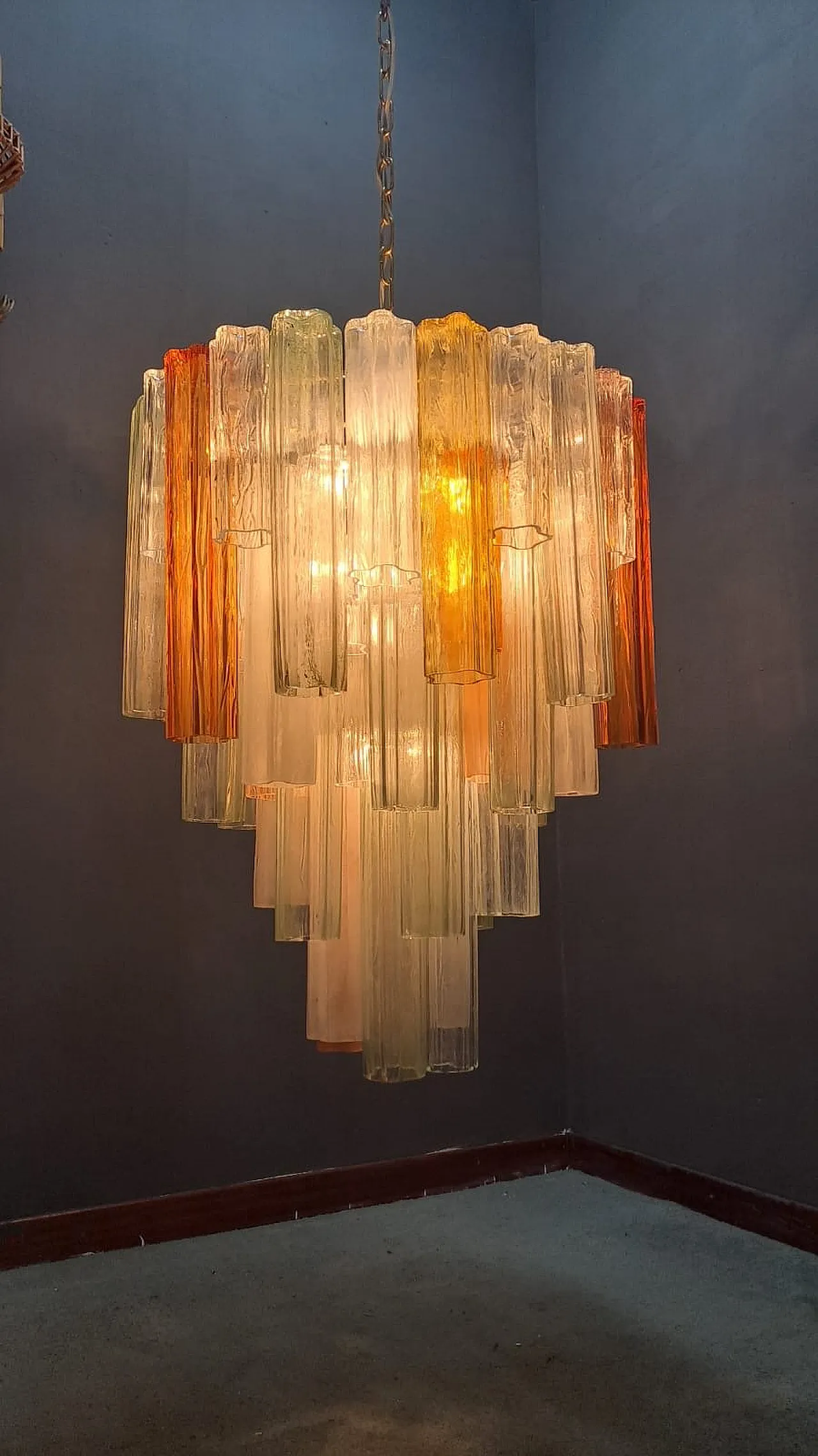Large Murano Glass Tronchi Chandelier by Paolo Venini, Italy, 1970s 7