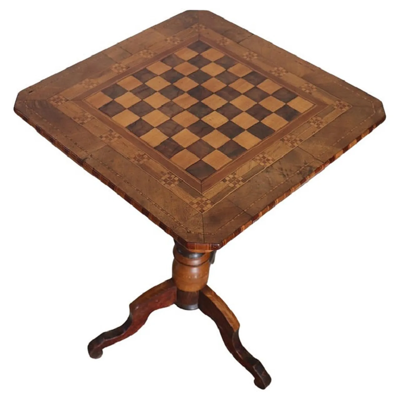 Inlaid walnut coffee table, 19th century 1