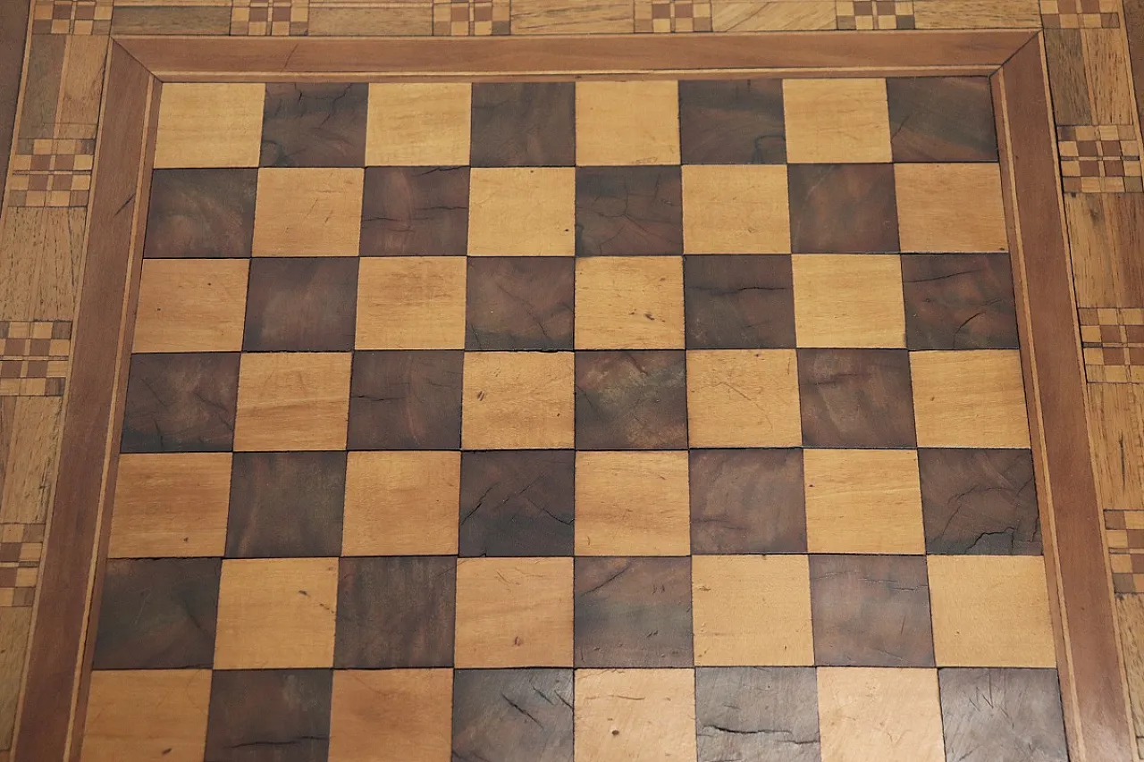 Inlaid walnut coffee table, 19th century 5