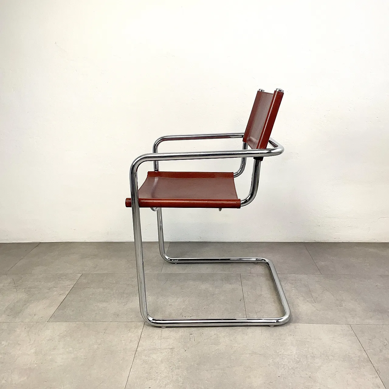 Sedia da scrivania in pelle MG5 di Matteo Grassi, Italia anni ‘60 4