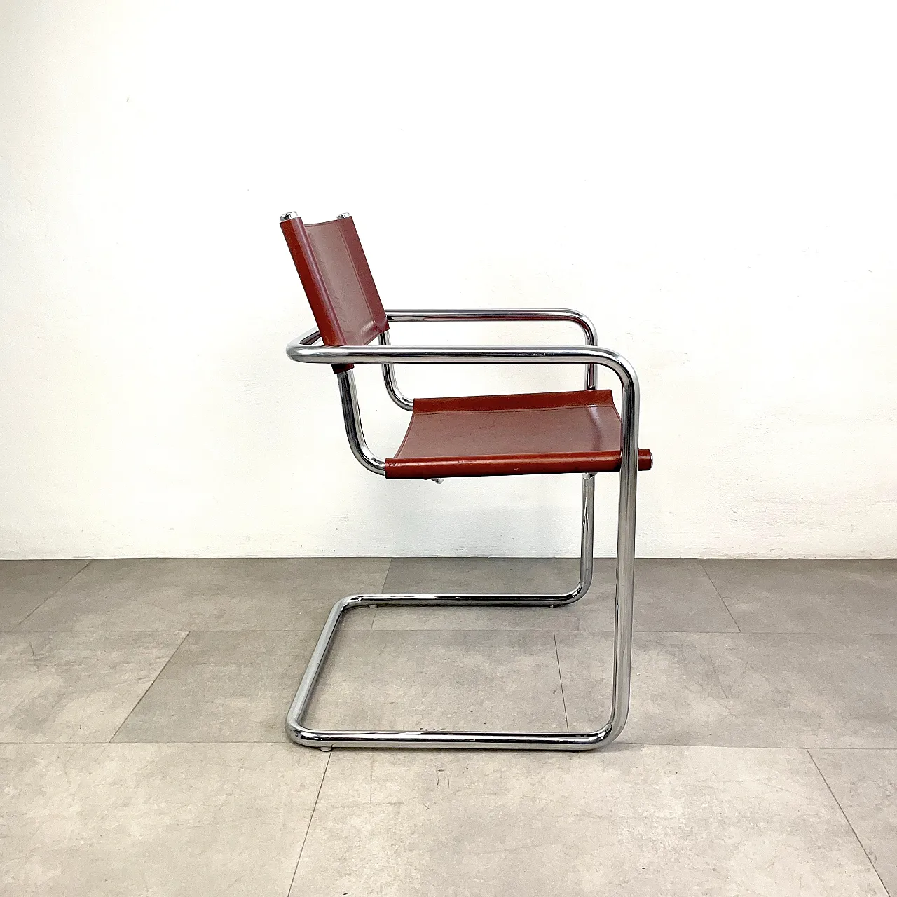 Sedia da scrivania in pelle MG5 di Matteo Grassi, Italia anni ‘60 5