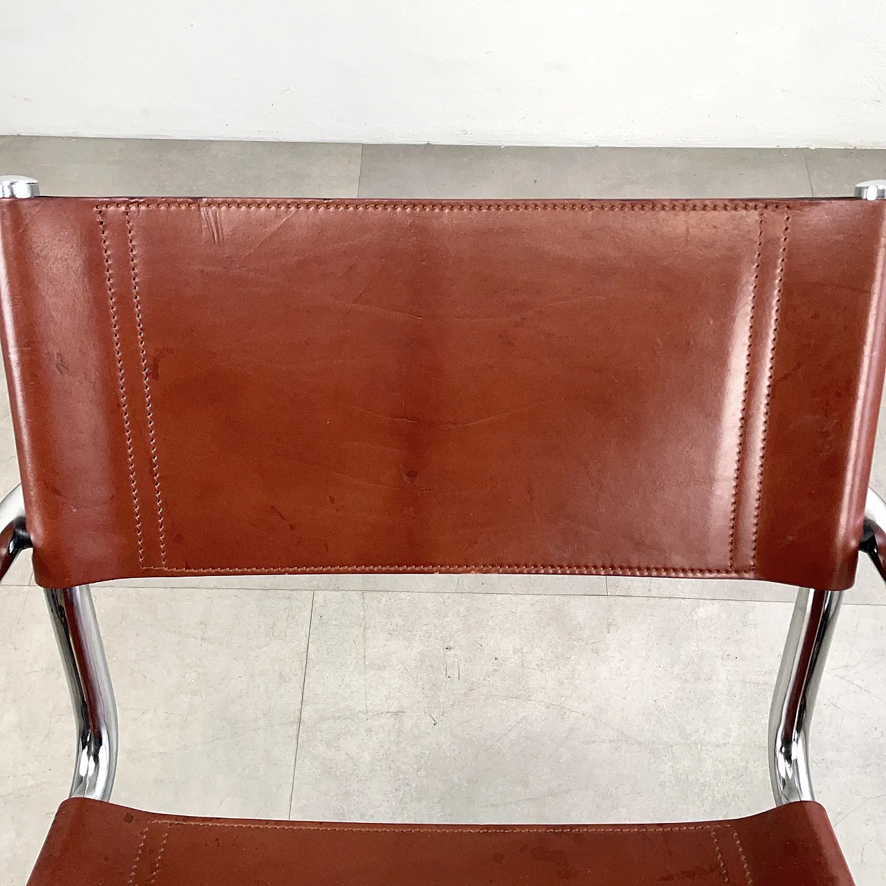 Sedia da scrivania in pelle MG5 di Matteo Grassi, Italia anni ‘60 10