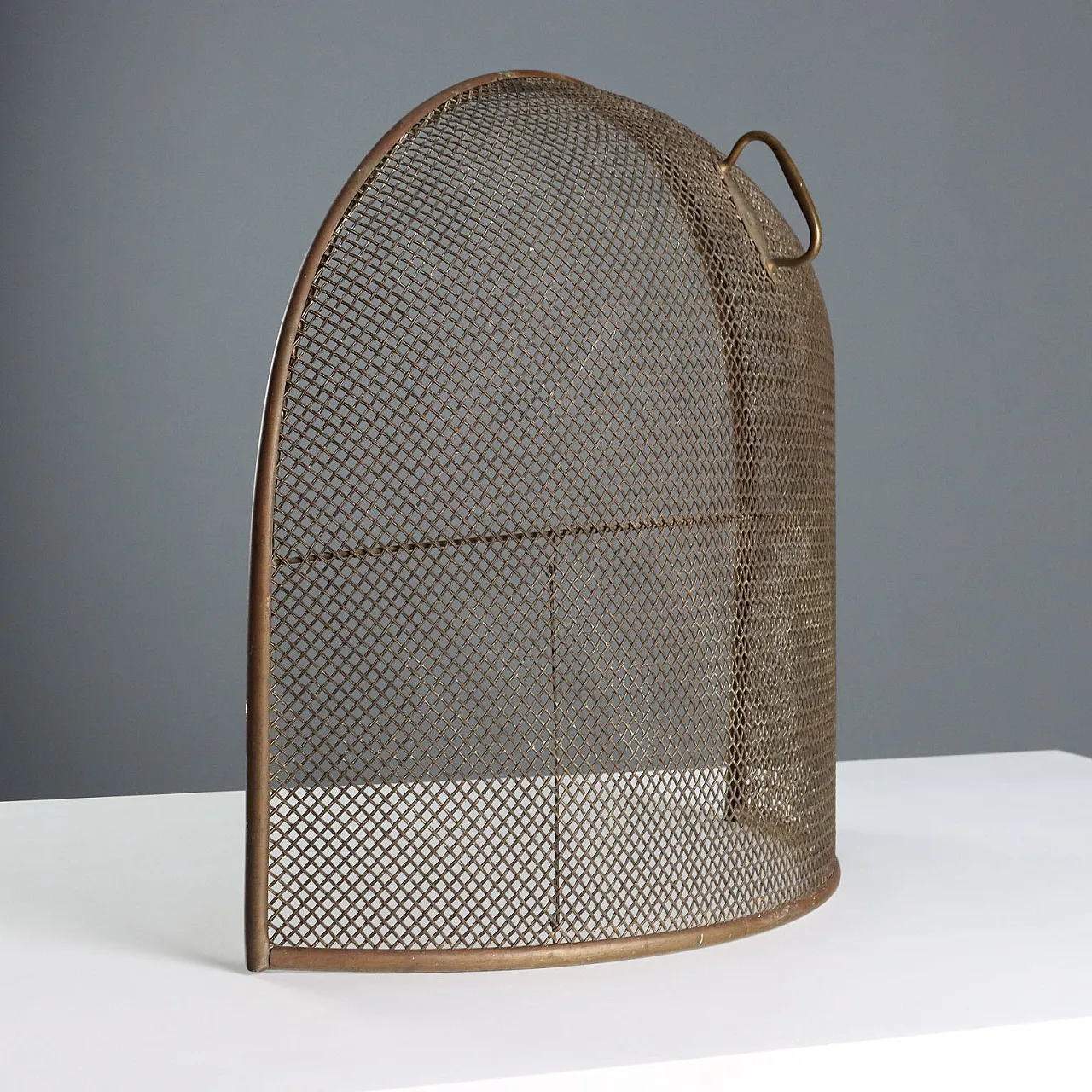 Andirons and spark guards in wrought iron and bronze, 19th century 4