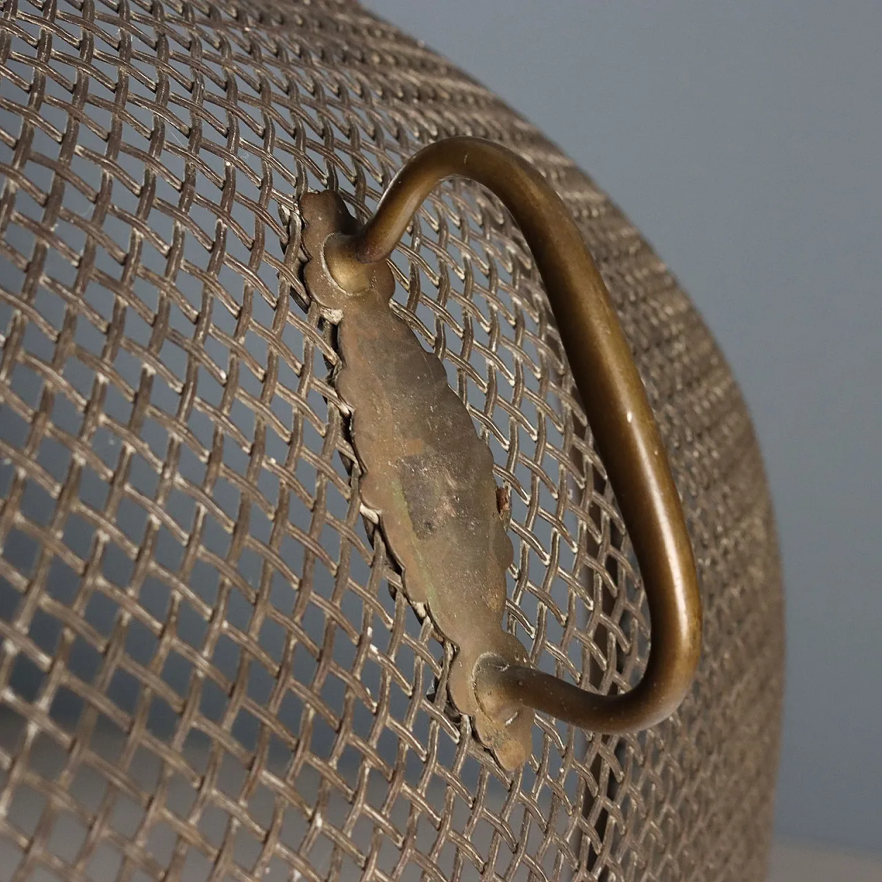 Andirons and spark guards in wrought iron and bronze, 19th century 5